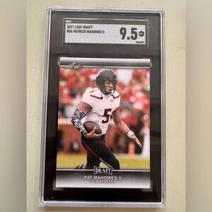 2017 Leaf Patrick Mahomes Rookie #56 SGC 9.5 Chiefs, TX Tech